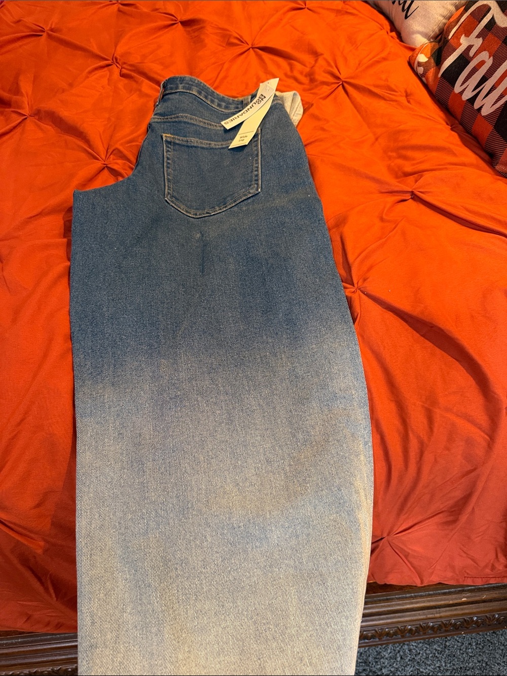 No Boundaries Blue Ombre Denim Overall Dress